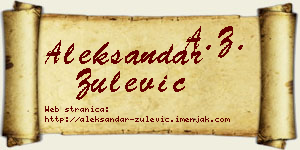 Aleksandar Zulević vizit kartica